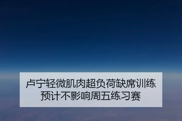 卢宁轻微肌肉超负荷缺席训练 预计不影响周五练习赛